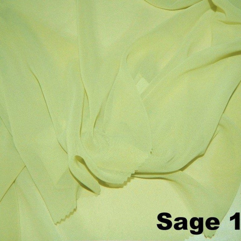 Chiffon Wholesale Fabric in Sage 154