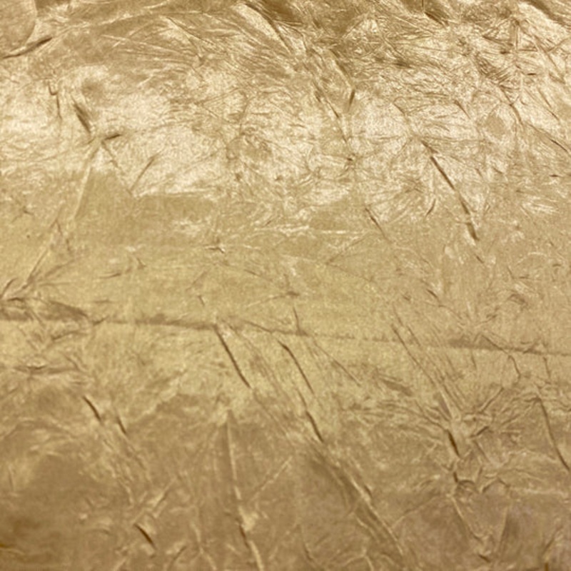 Crush Satin (Bichon) Drapery Panel in Gold 901