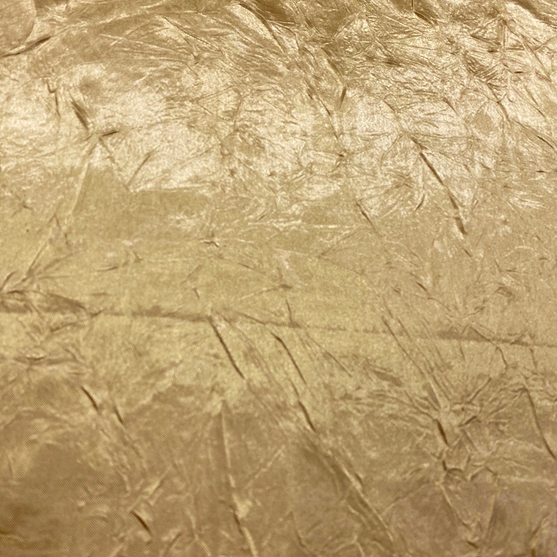 Crush Satin (Bichon) Drapery Panel in Gold 902