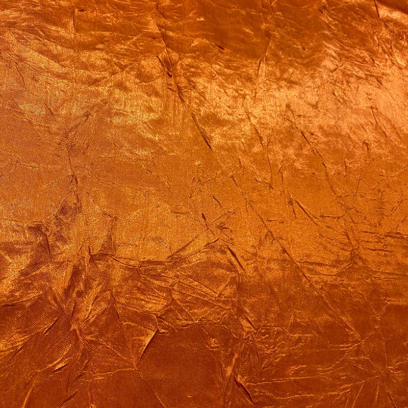 Crush Satin (Bichon) Drapery Panel in Rust 035