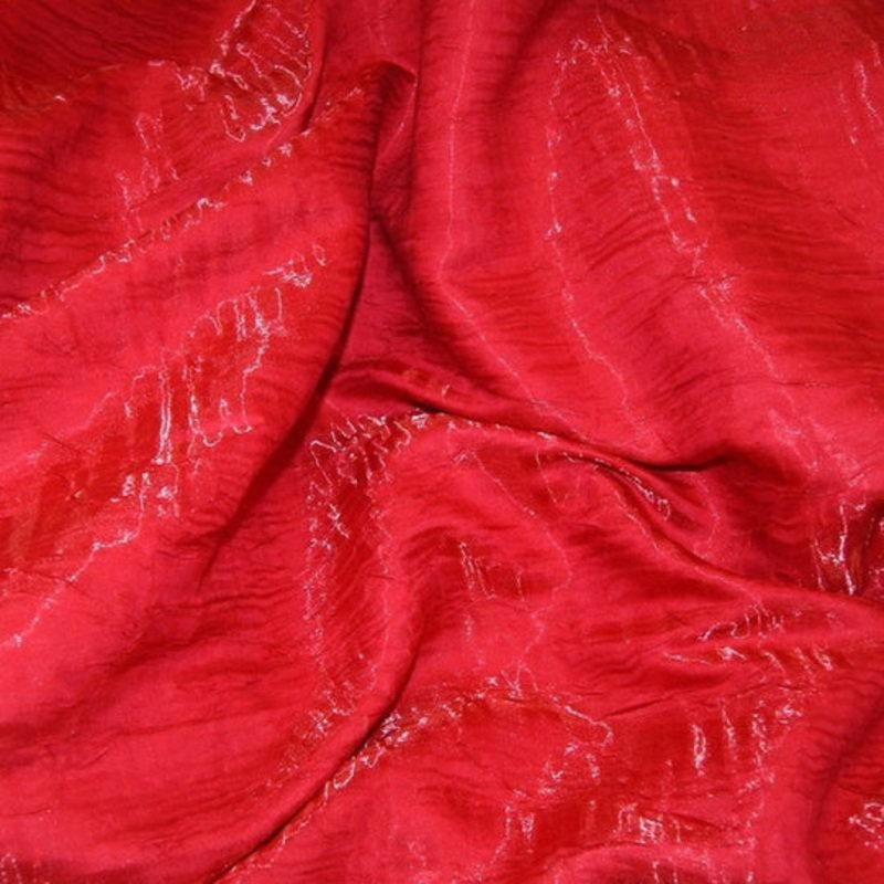Crush Shimmer (Galaxy) Drapery Panel in Rio Red 37