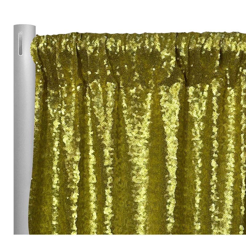 Glitz Sequins Drapery Panel in Chartreuse