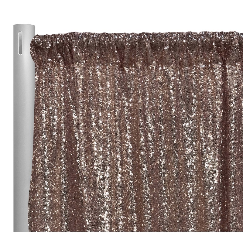 Glitz Sequins Drapery Panel in Dusty Rose