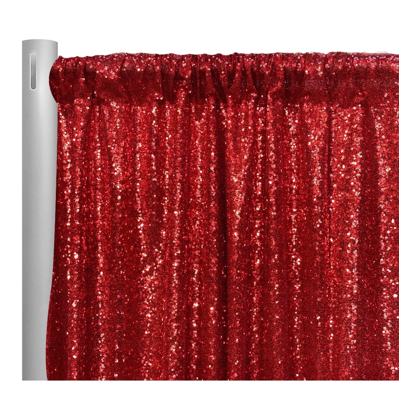 Glitz Sequins Drapery Panel in Red
