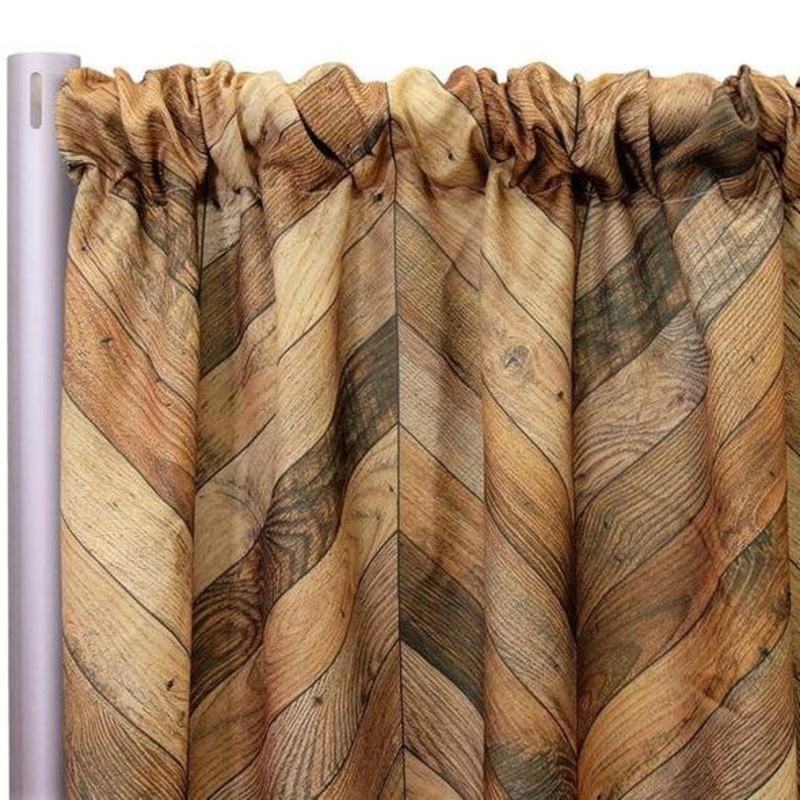 Herringbone (Poly Print) Drapery Panels (58" Wide) / 2 Print