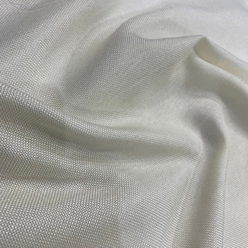 Imitation Burlap Drapery Panel in Ivory