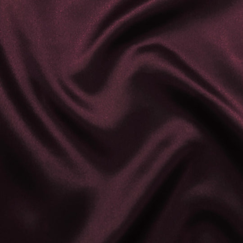 Lamour (Dull) Satin Drapery Panel in Eggplant 1289