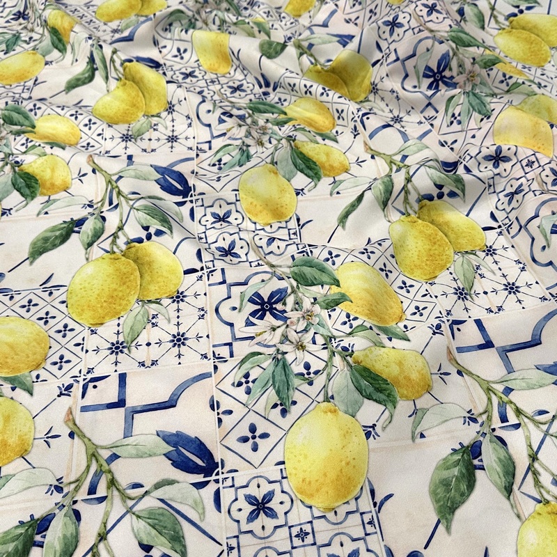 Lemon Cantina (Poly Print) Drapery Panel