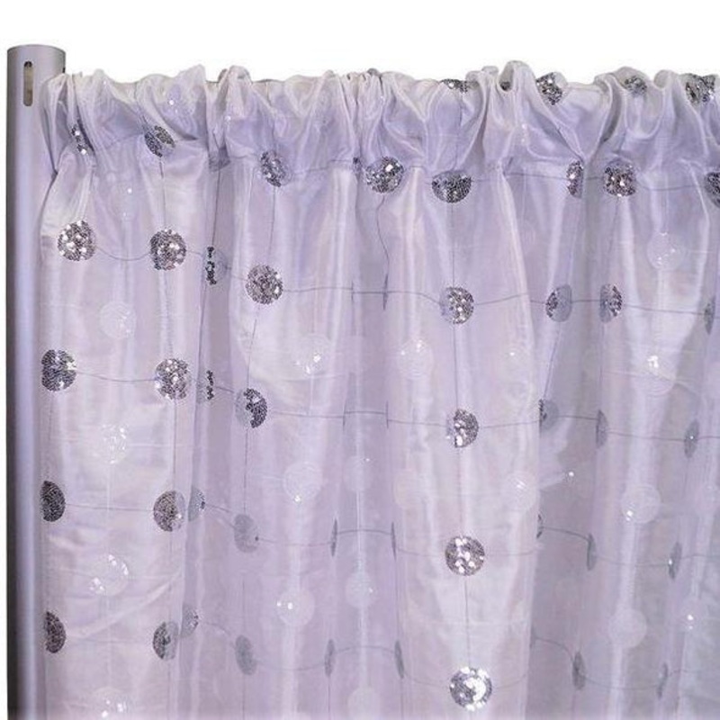 Luna Sequins Taffeta Drapery Panels (55" Wide) / 6 Colors