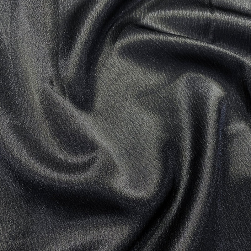 Luxury Satin Drapery Panel in Black