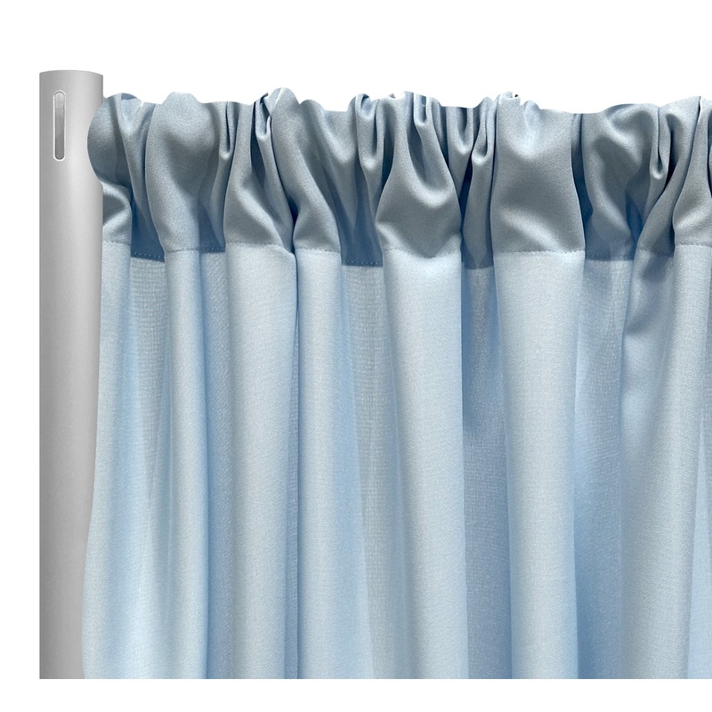 Premium Poly (Poplin) Drapery Panel in Blue 1120