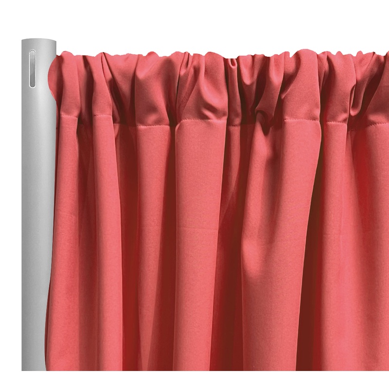 Premium Poly (Poplin) Drapery Panel in Coral 1200