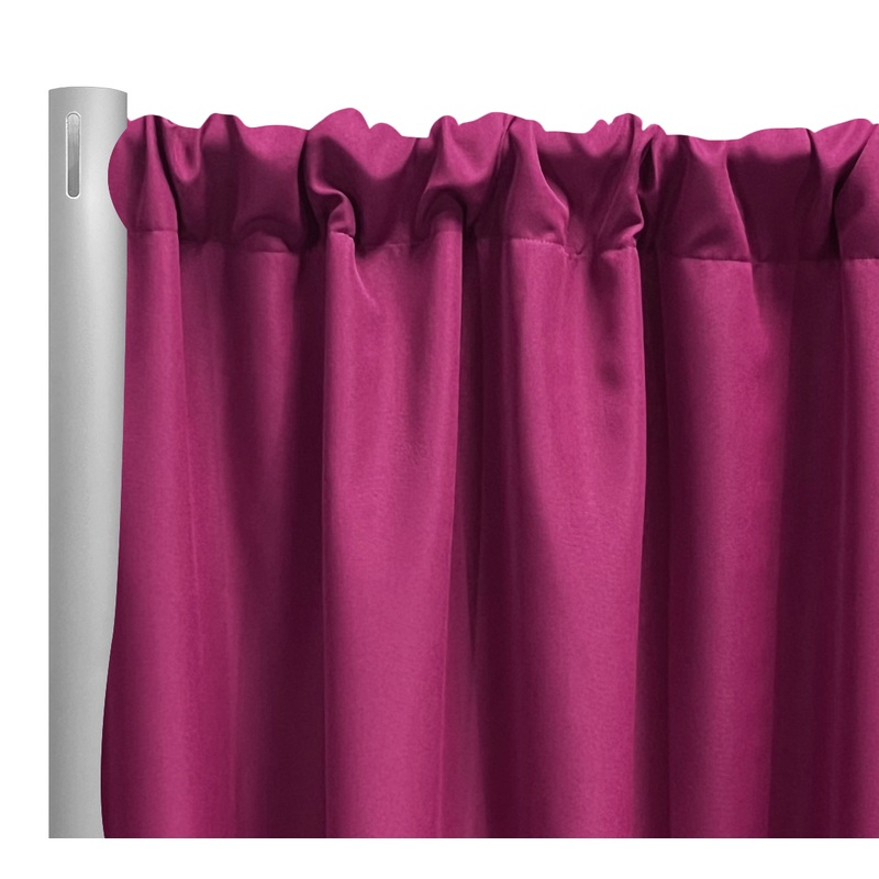 Premium Poly (Poplin) Drapery Panel in Fuchsia 1222