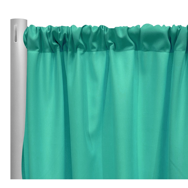 Premium Poly (Poplin) Drapery Panel in Teal Green 2001