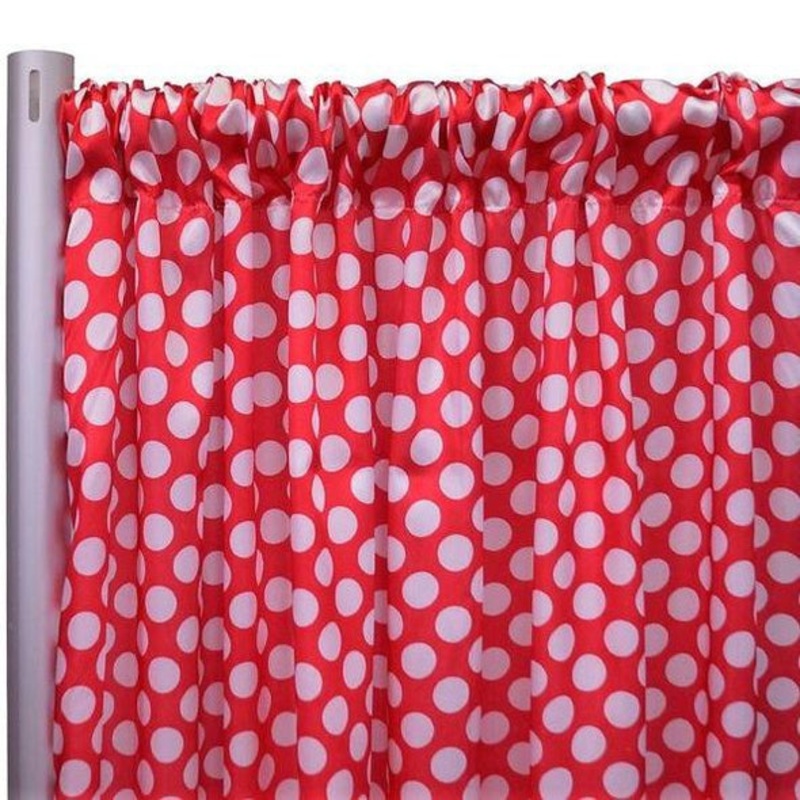 Satin Polka Dot Drapery Panels (58" Wide) / 10 Colors
