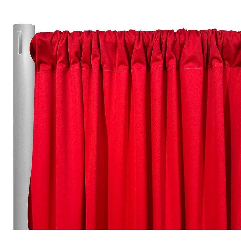 Scuba (Wrinkle-Free) Drapery Panel in Red