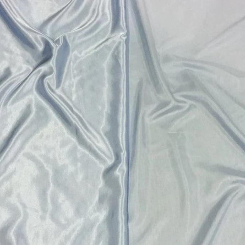Shantung Satin (Reversible) Drapery Panel in Baby Blue