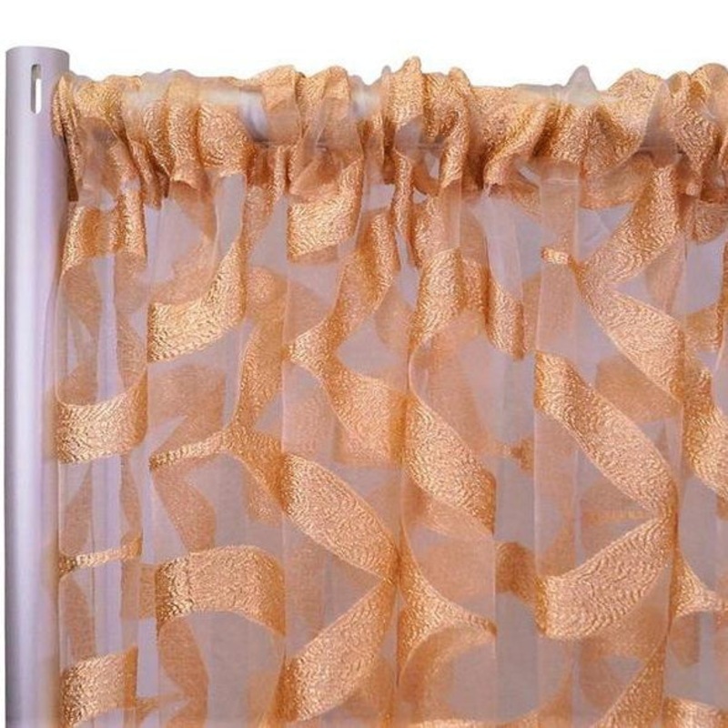 Tabriz Organza Drapery Panels (118" Wide) / 5 Colors