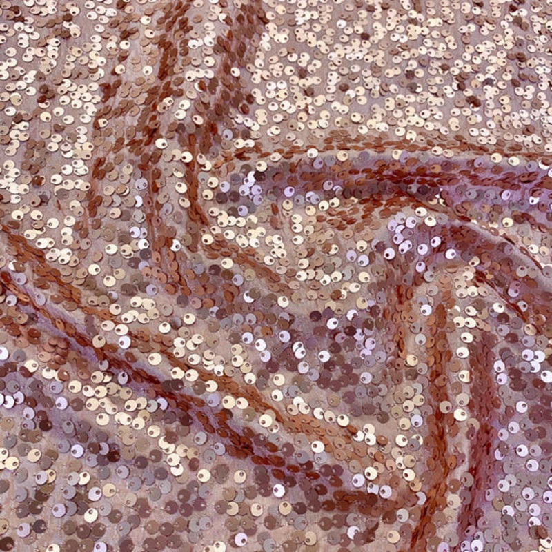 Taffeta Sequins Drapery Panel in Blush