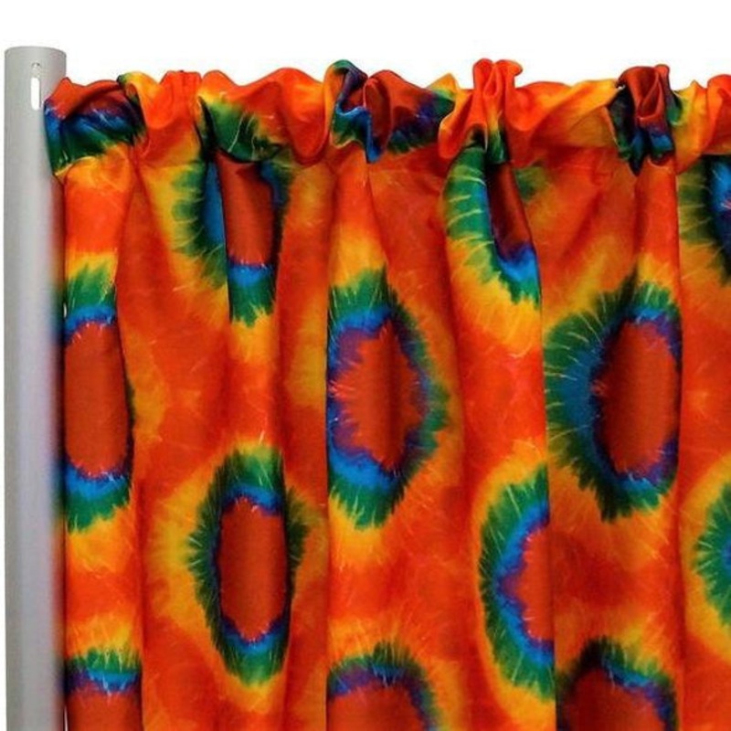 Tie-Dye Print (Dupioni) Drapery Panels (57" Wide) / 1 Color
