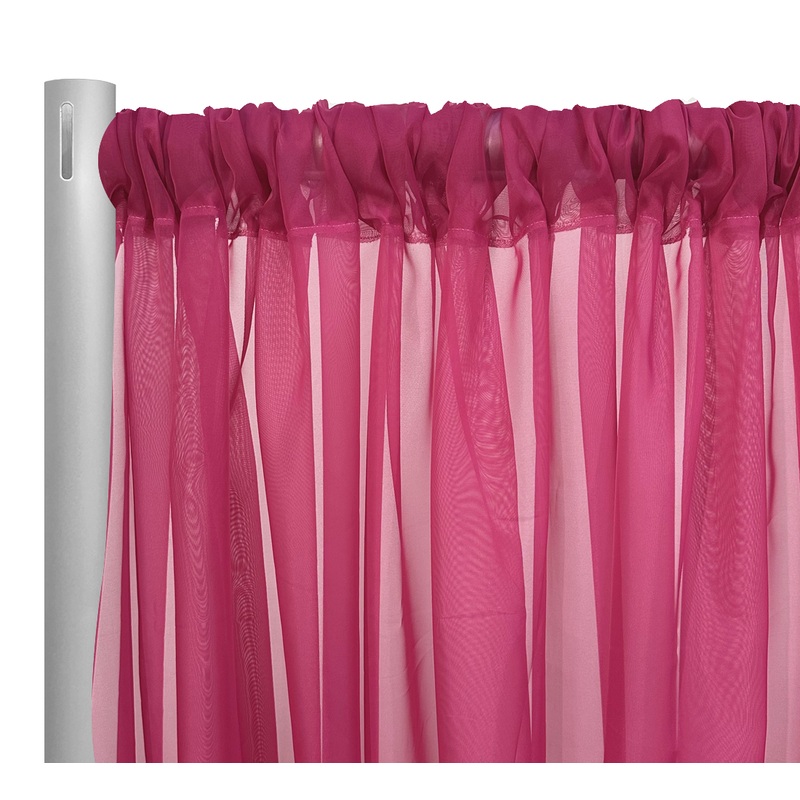 Voile Drapery Panel in Fuchsia 1220