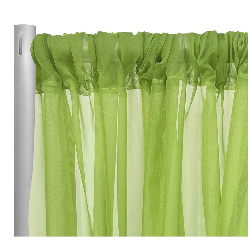 Voile Drapery Panel in Green AS 9050