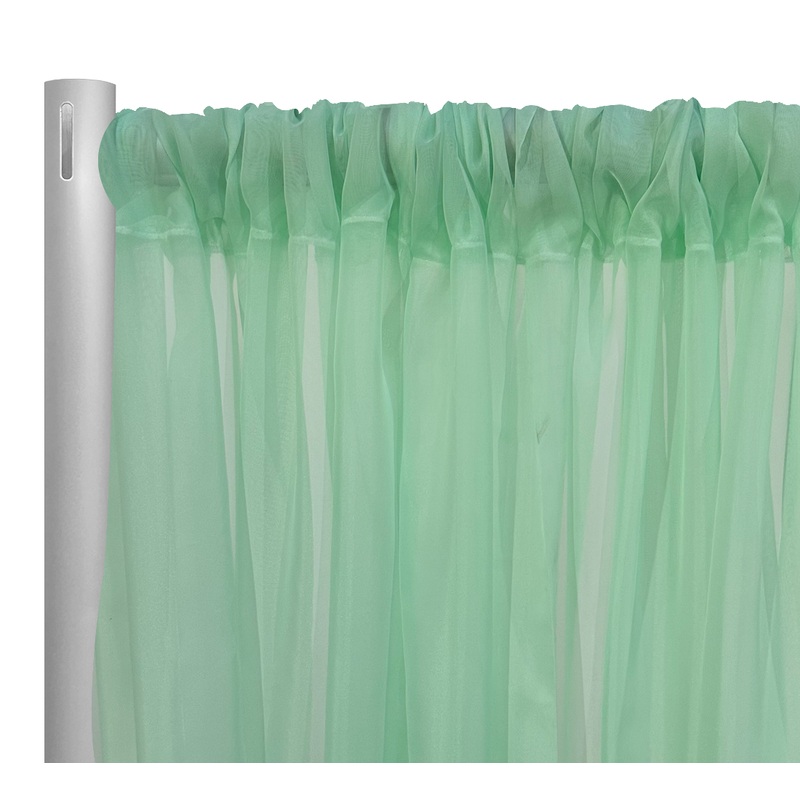 Voile Drapery Panel in Mint 1765