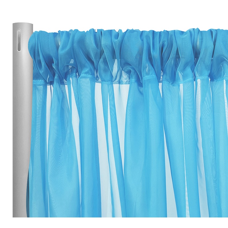 Voile Drapery Panel in Turquoise 1142