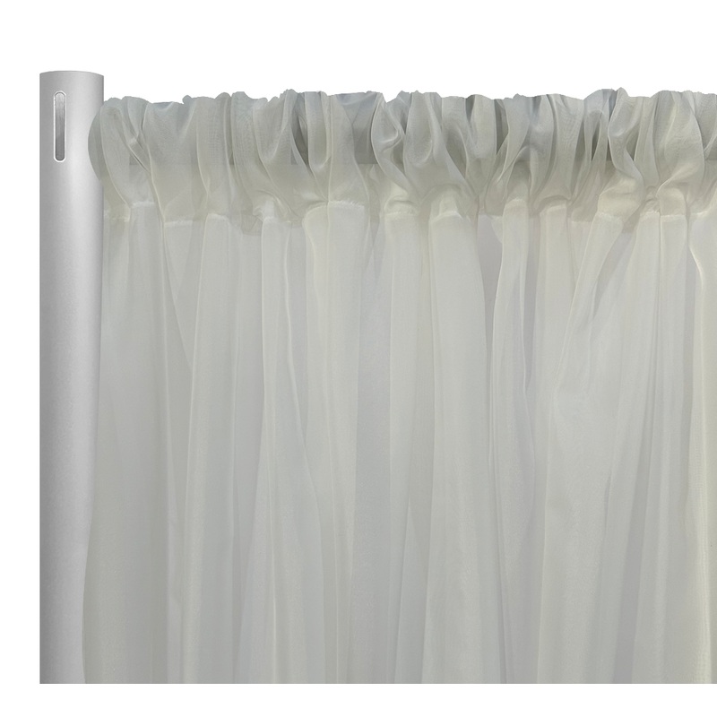 Voile Drapery Panel in White