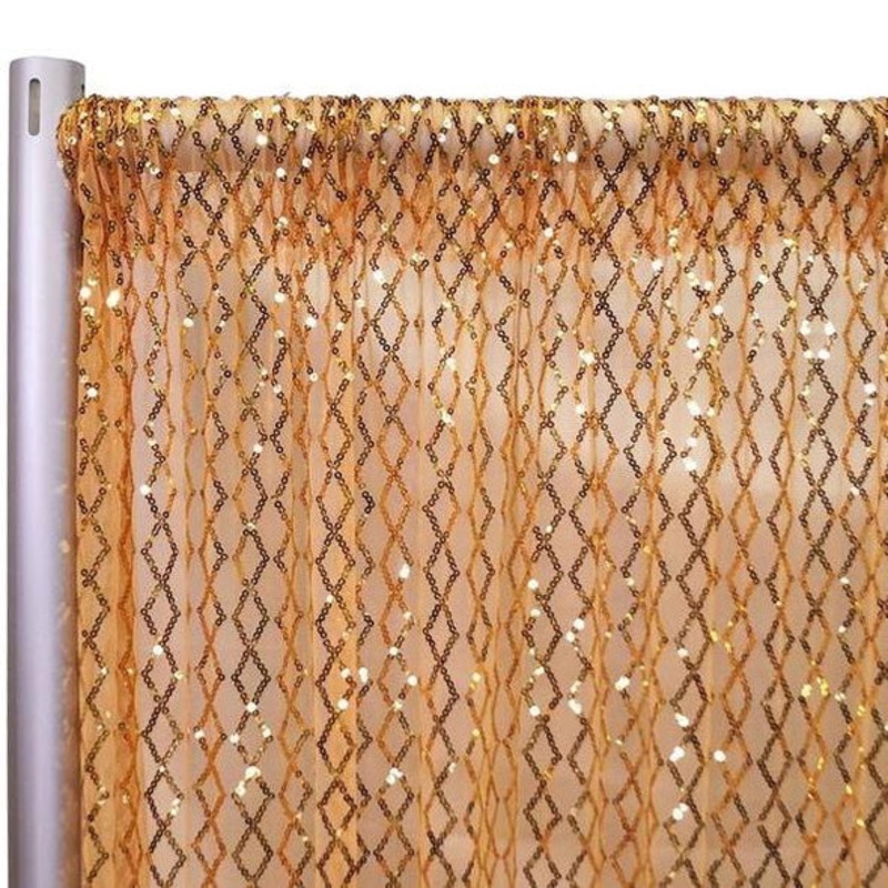 Vortex Sequins Drapery Panels (51" Wide) / 12 Colors
