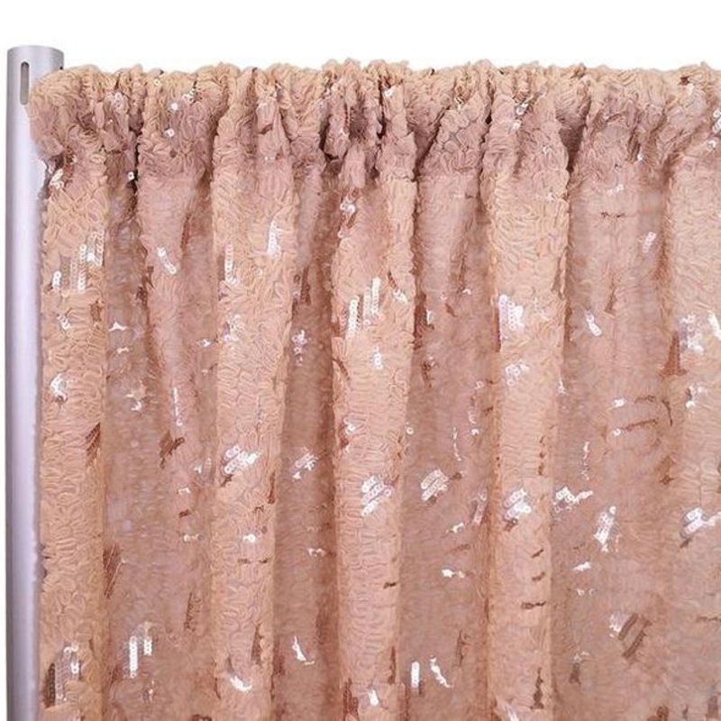 Zenya Sequins Drapery Panels (58" Wide) / 4 Colors