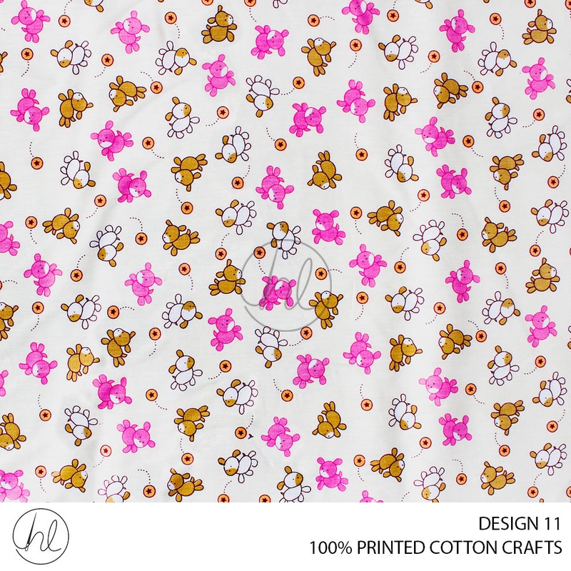 100% COTTON CRAFT 51 ASSORTED 150CM PER M