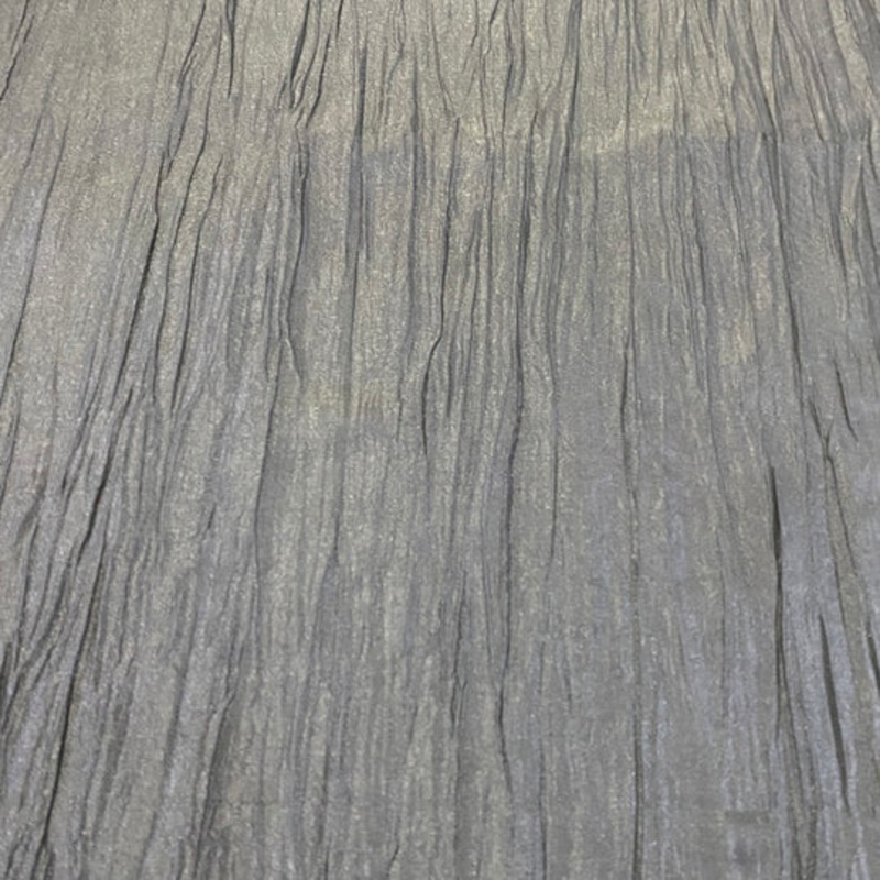 Accordion Taffeta Drapery Panel in Charcoal