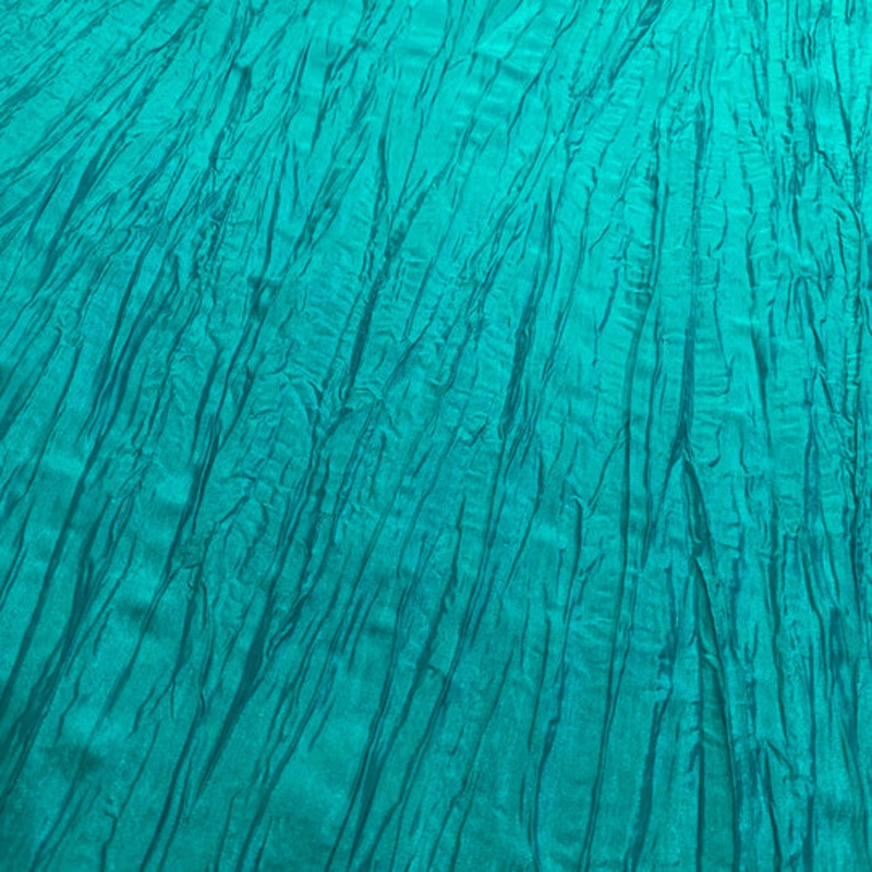 Accordion Taffeta Drapery Panel in Oasis