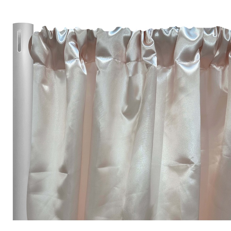 Bridal Satin Drapery Panel in Blush 075