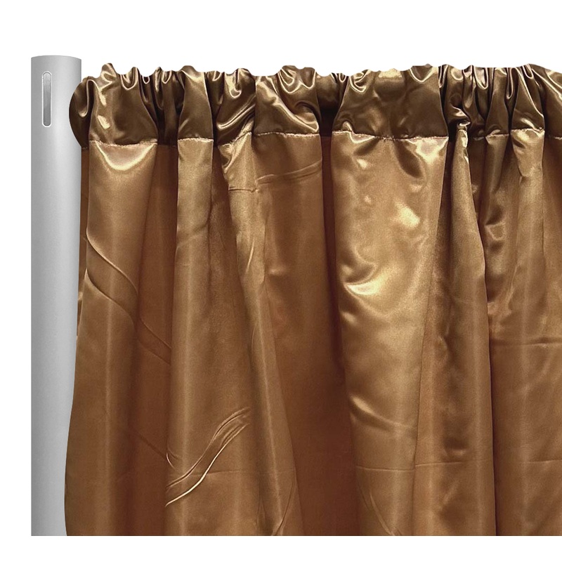 Bridal Satin Drapery Panel in Camel 249