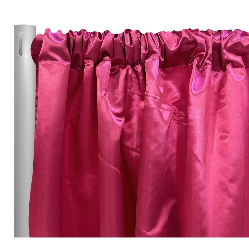 Bridal Satin Drapery Panel in Fuchsia 396