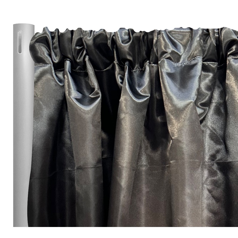 Bridal Satin Drapery Panel in Gray 665
