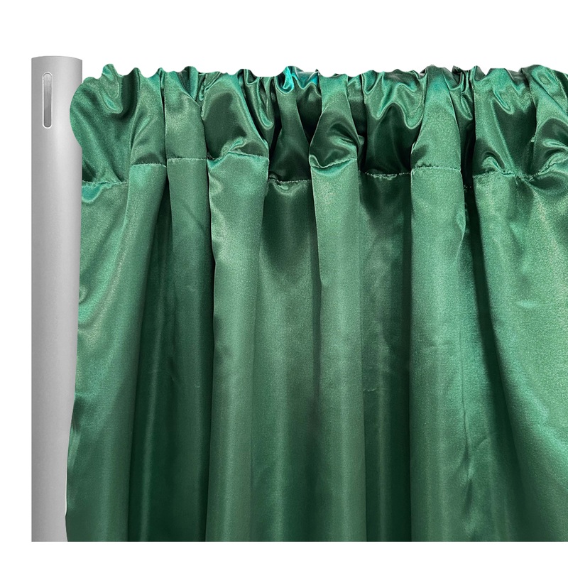 Bridal Satin Drapery Panel in Hunter Green 38