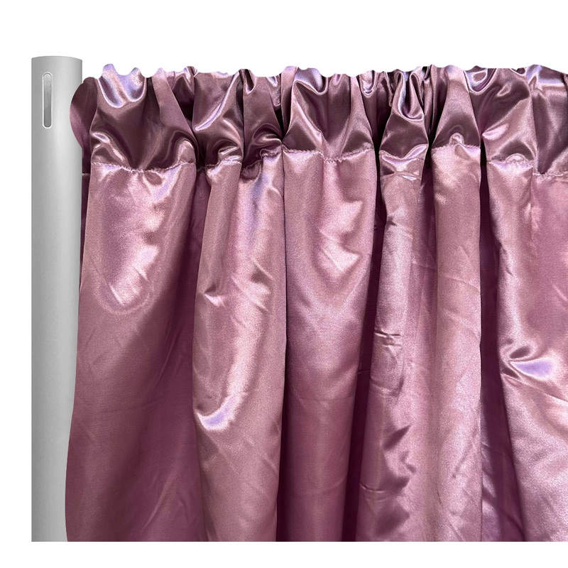 Bridal Satin Drapery Panel in Mauve 35