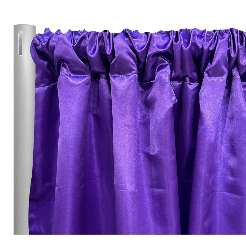 Bridal Satin Drapery Panel in Purple 658