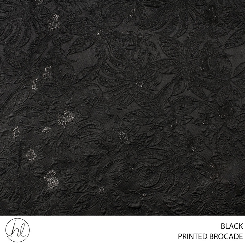 BROCADE PRINTED 150CM BLACK ROLL ROLL 001