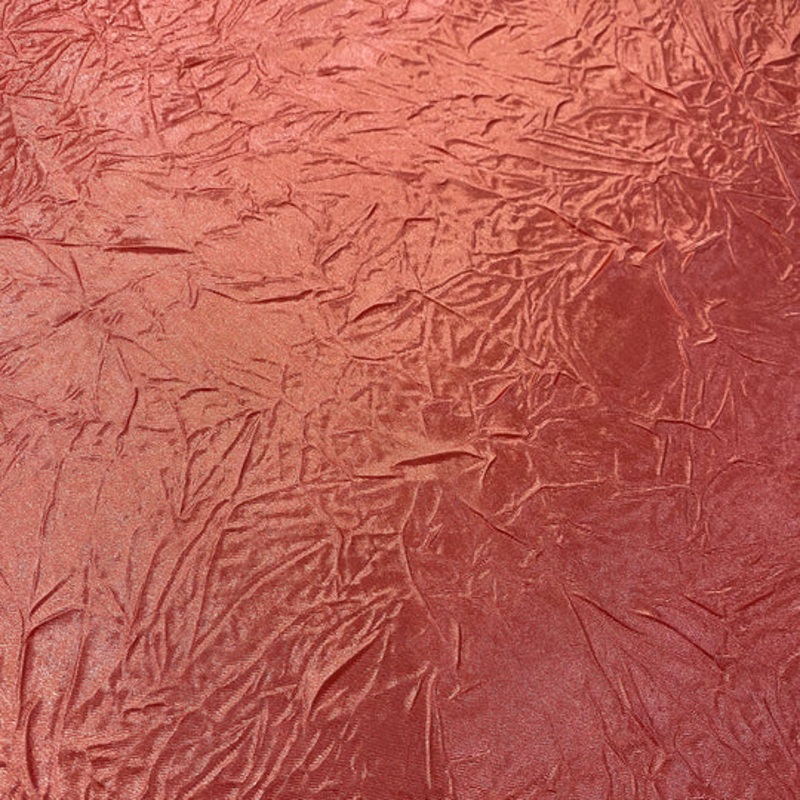 Crush Satin (Bichon) Drapery Panel in Coral 201