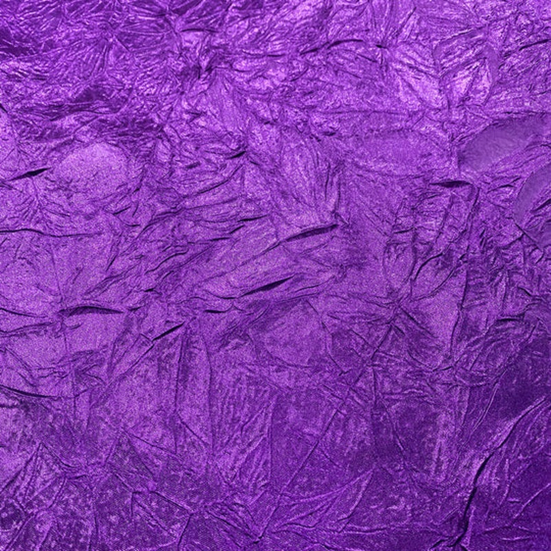 Crush Satin (Bichon) Drapery Panel in Plum 555