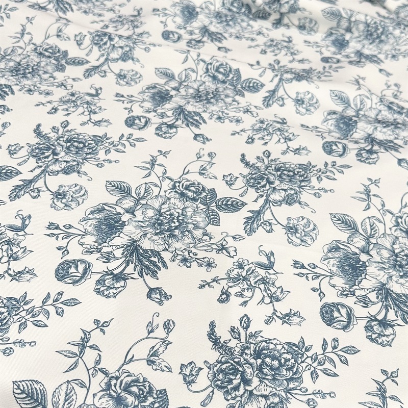 French Toile (Poly Print) Drapery Panel in Coppen Perry