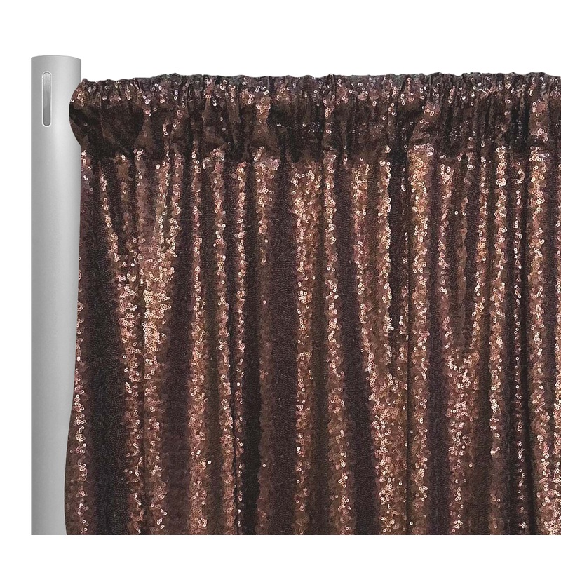 Glitz Sequins Drapery Panel in Cognac