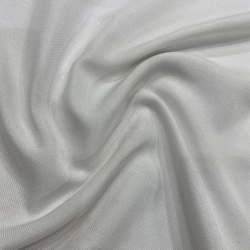 Imitation Burlap Drapery Panel in White
