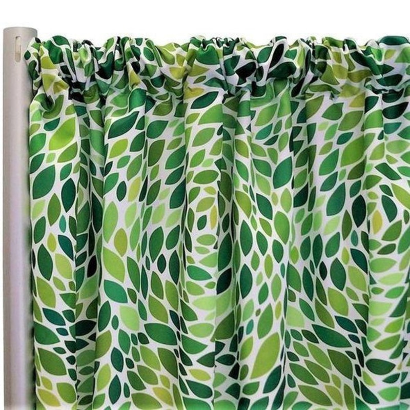 Locus Leaf (Poly Print) Drapery Panels (58" Wide) / 3 Colors