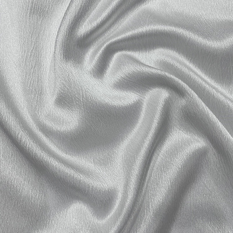 Luxury Satin Drapery Panel in White