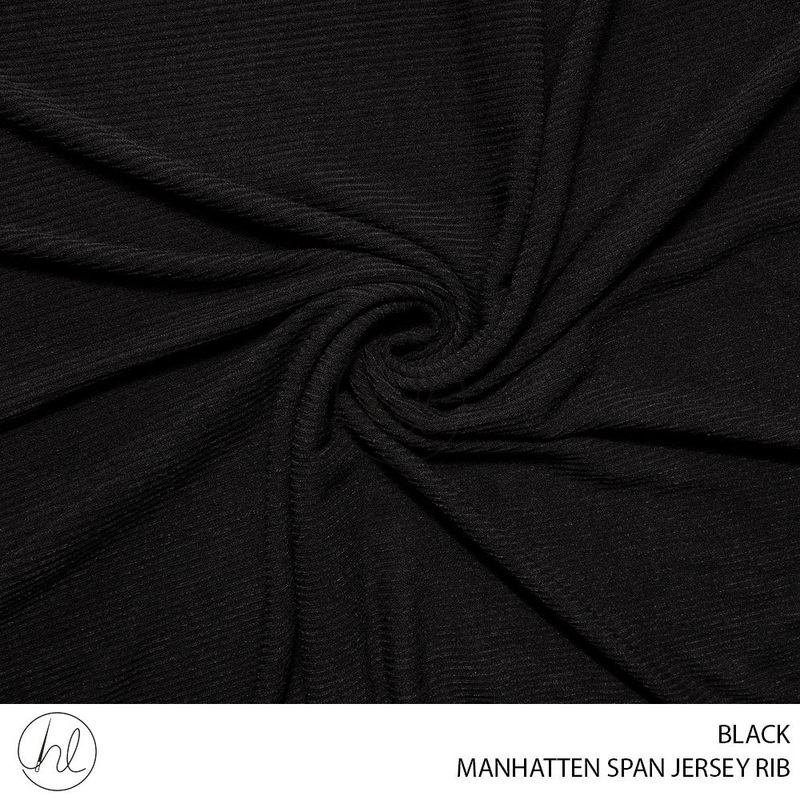 MANHATTEN SPAN JERSEY RIB 51 BLACK 150CM PER M